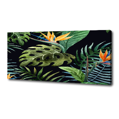 Canvas wall art Tropical flowers