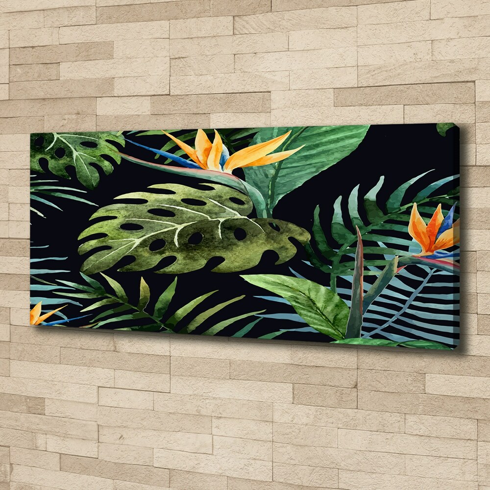 Canvas wall art Tropical flowers