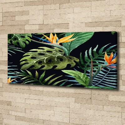 Canvas wall art Tropical flowers