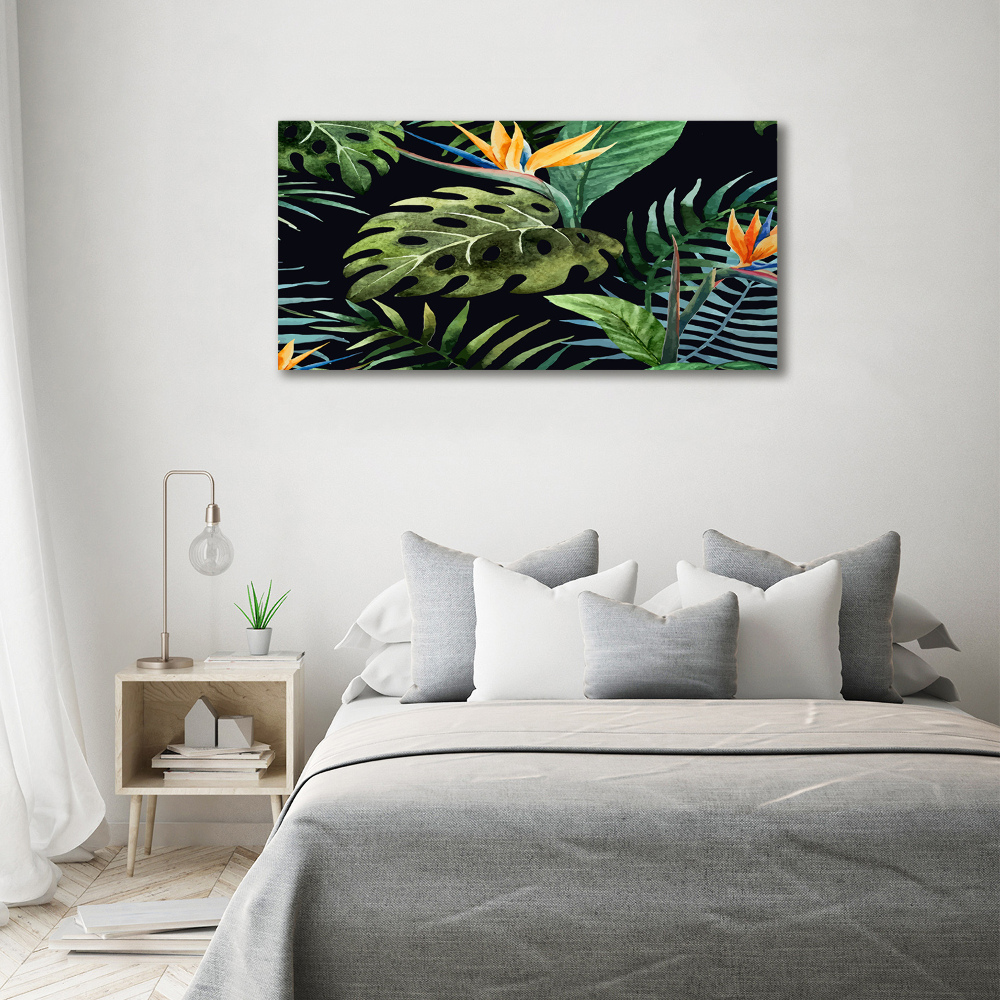 Canvas wall art Tropical flowers