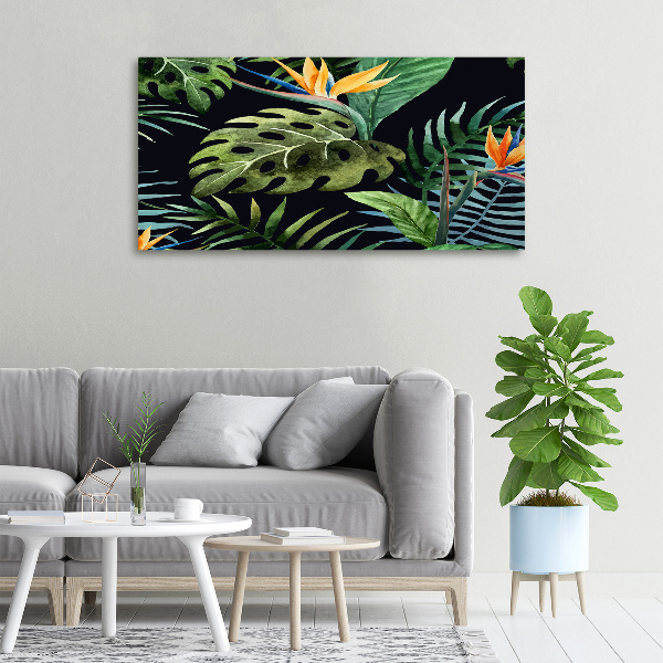 Canvas wall art Tropical flowers