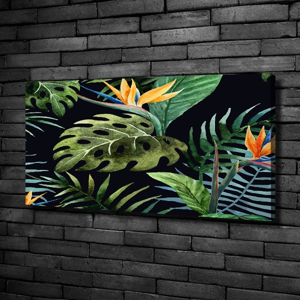 Canvas wall art Tropical flowers