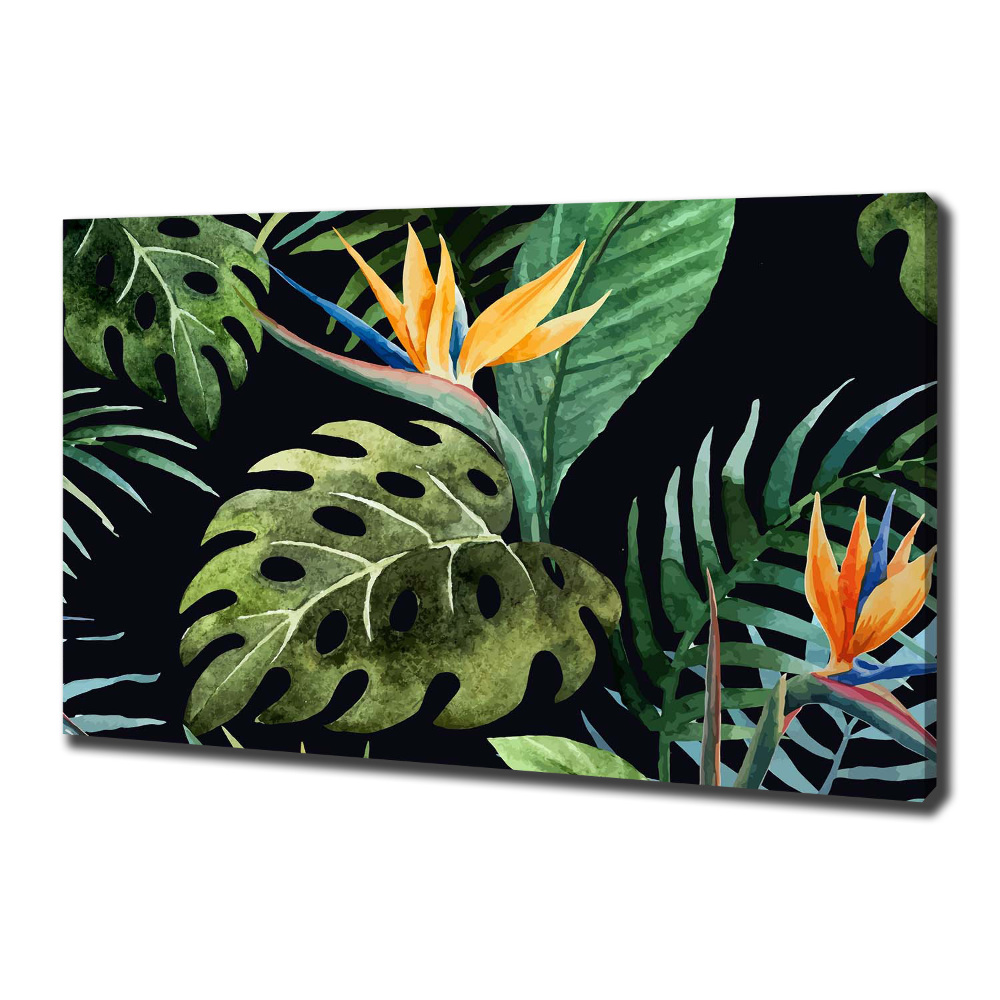 Canvas wall art Tropical flowers