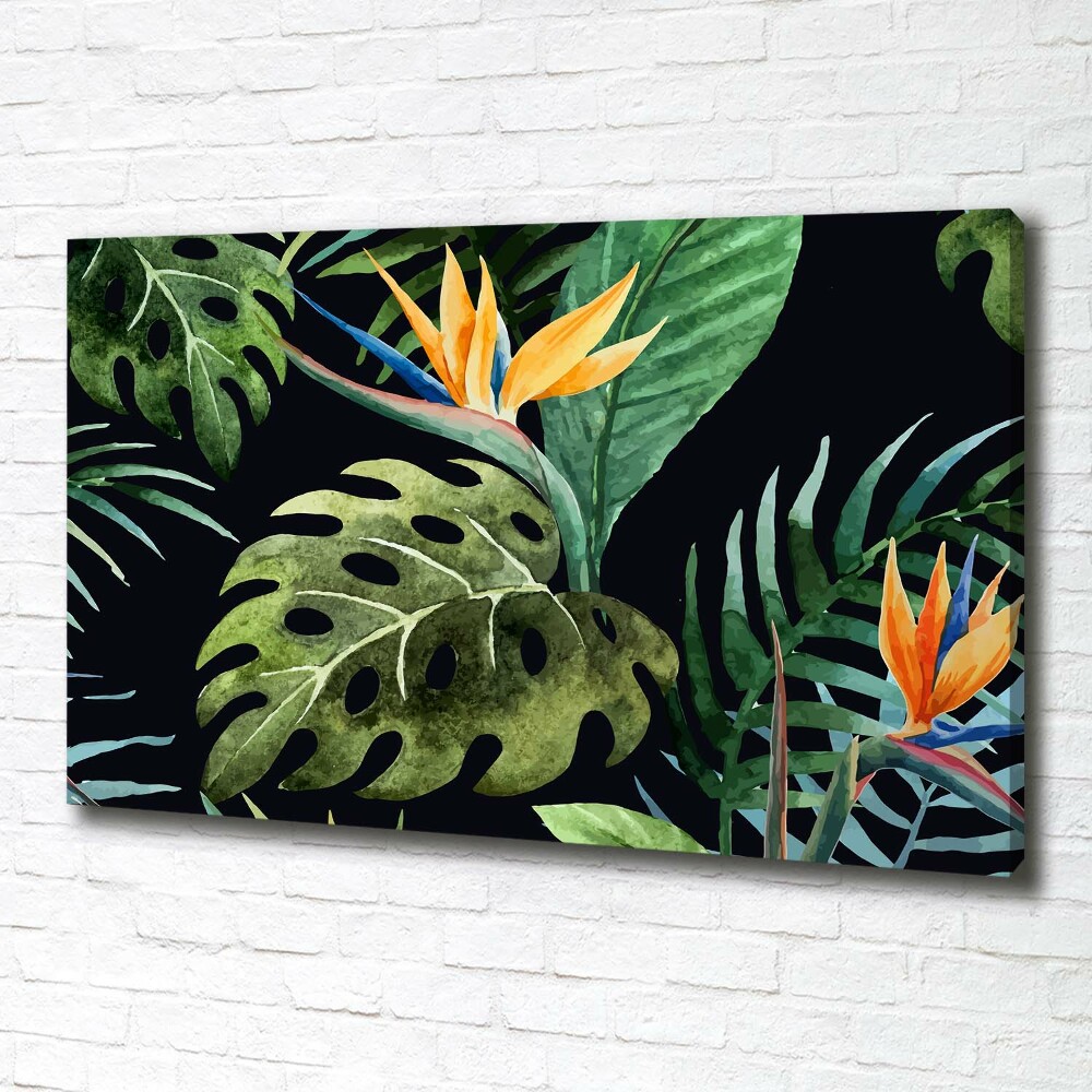 Canvas wall art Tropical flowers