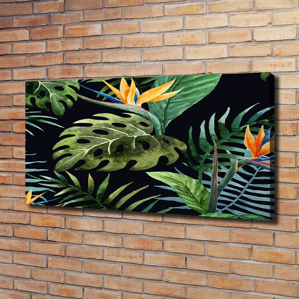 Canvas wall art Tropical flowers