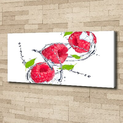 Canvas wall art Raspberry and water