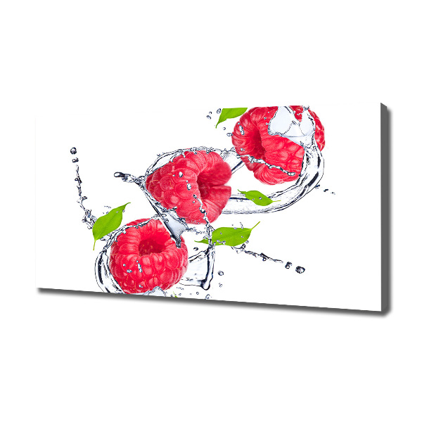 Canvas wall art Raspberry and water