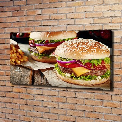 Canvas wall art hamburgers