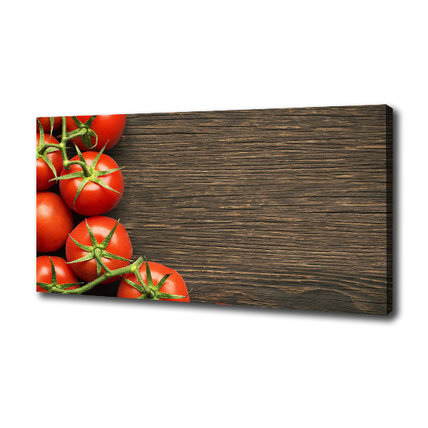 Canvas wall art Tomatoes on wood