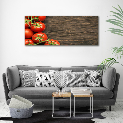 Canvas wall art Tomatoes on wood