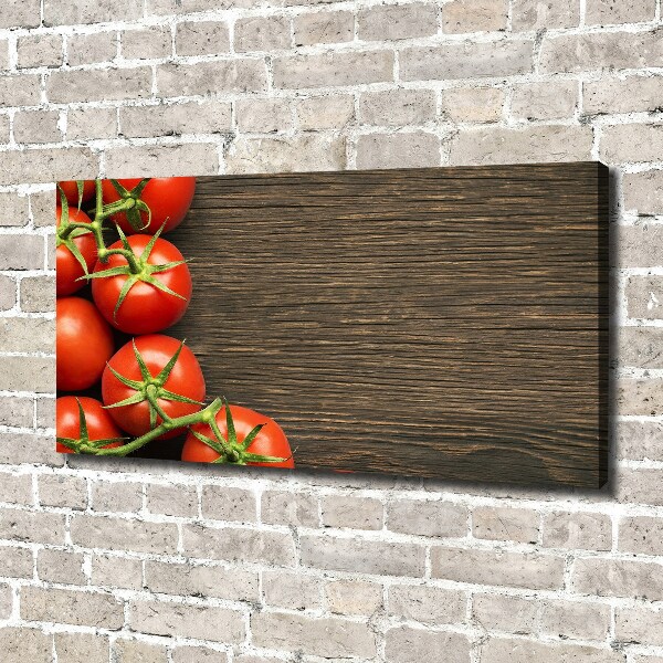 Canvas wall art Tomatoes on wood