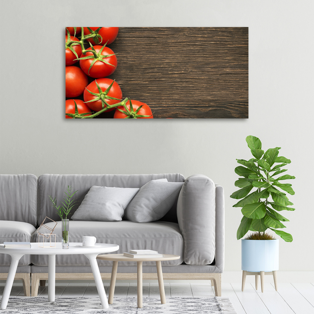 Canvas wall art Tomatoes on wood