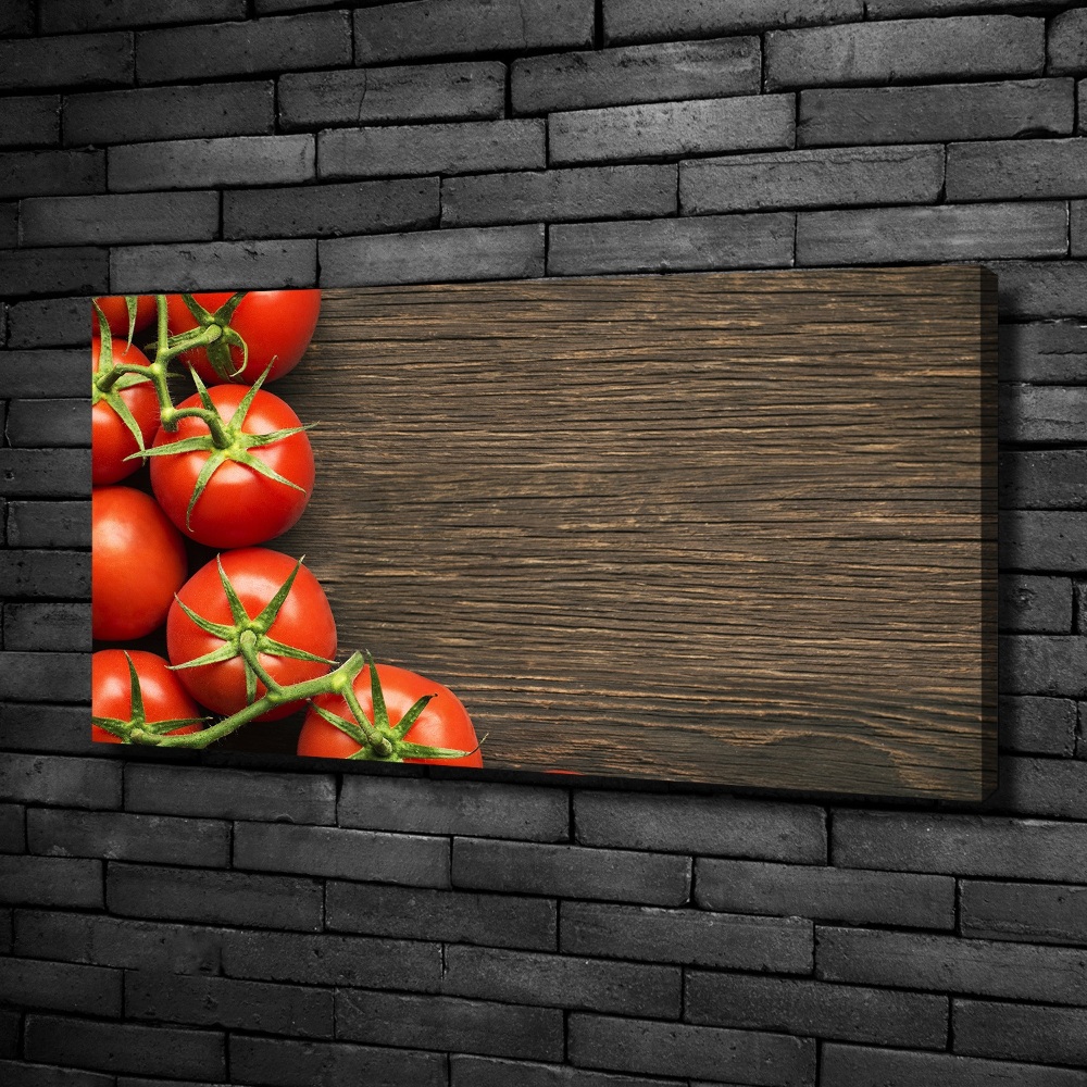 Canvas wall art Tomatoes on wood