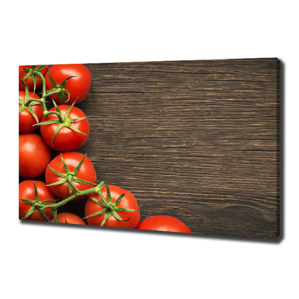 Canvas wall art Tomatoes on wood