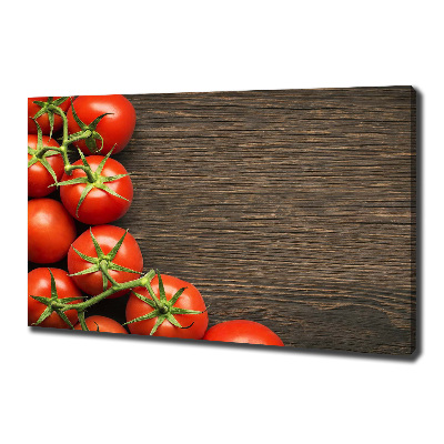 Canvas wall art Tomatoes on wood