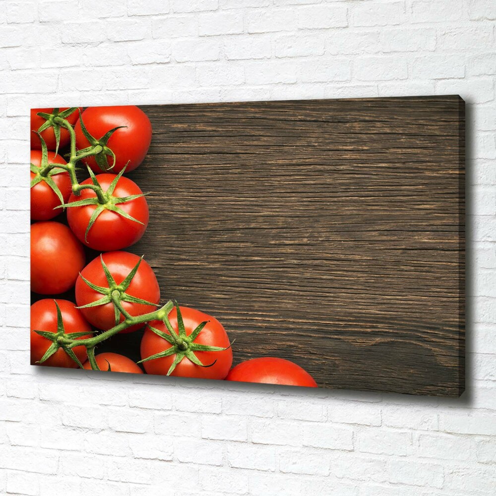 Canvas wall art Tomatoes on wood