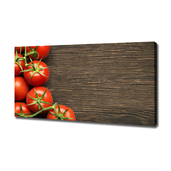 Canvas wall art Tomatoes on wood