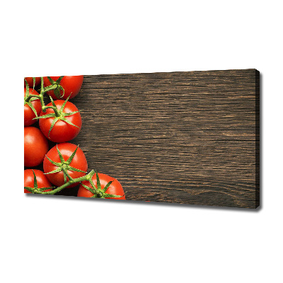 Canvas wall art Tomatoes on wood