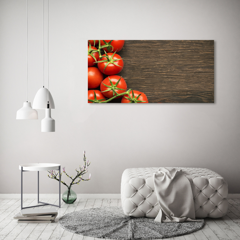 Canvas wall art Tomatoes on wood