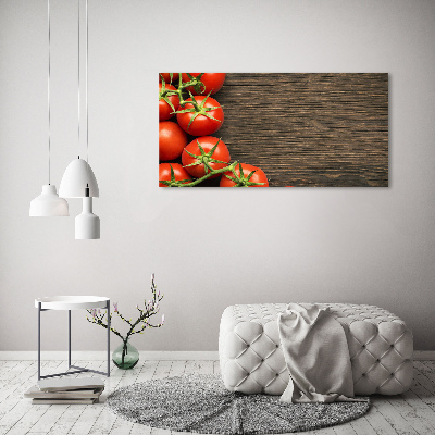 Canvas wall art Tomatoes on wood