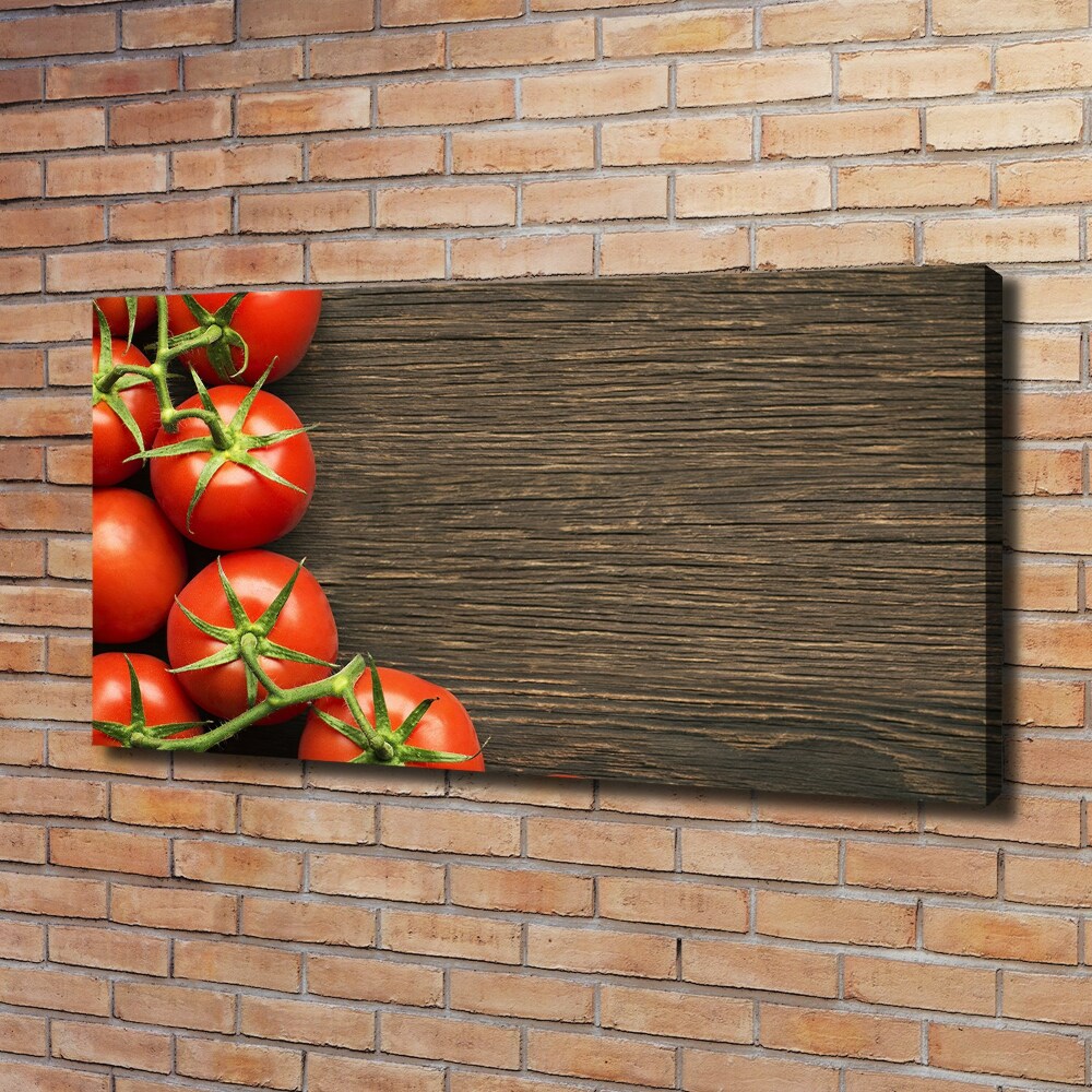 Canvas wall art Tomatoes on wood