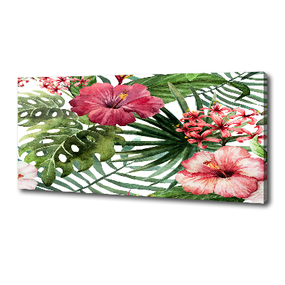 Canvas wall art Tropical flowers