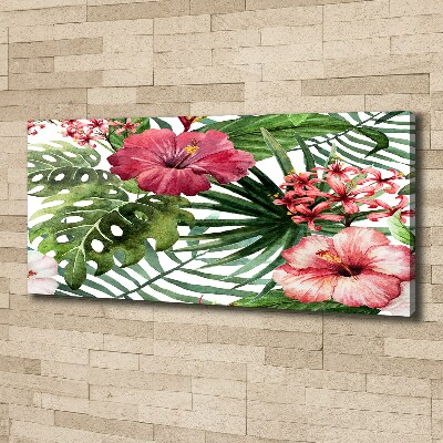 Canvas wall art Tropical flowers