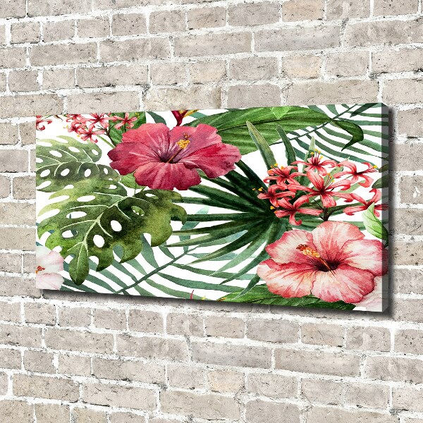 Canvas wall art Tropical flowers