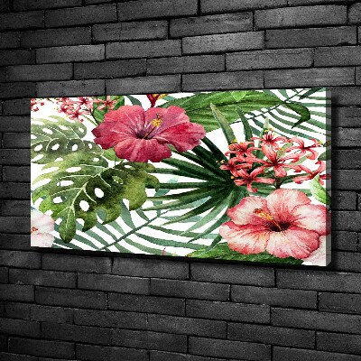 Canvas wall art Tropical flowers