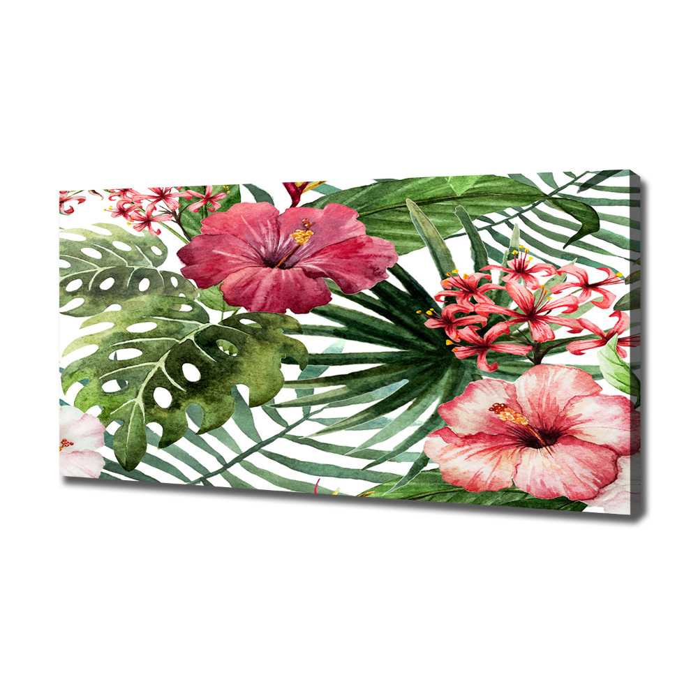 Canvas wall art Tropical flowers