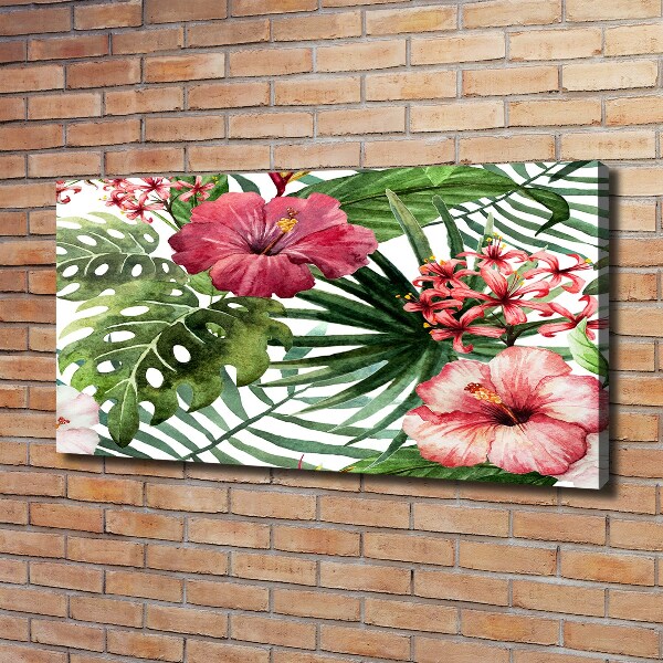 Canvas wall art Tropical flowers