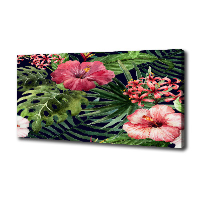 Canvas wall art Tropical flowers