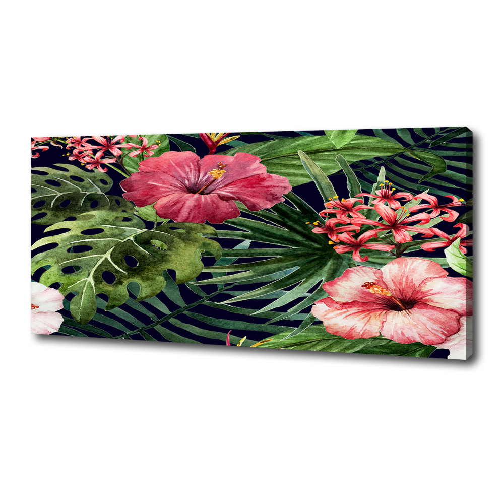 Canvas wall art Tropical flowers