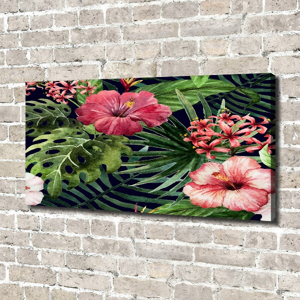 Canvas wall art Tropical flowers