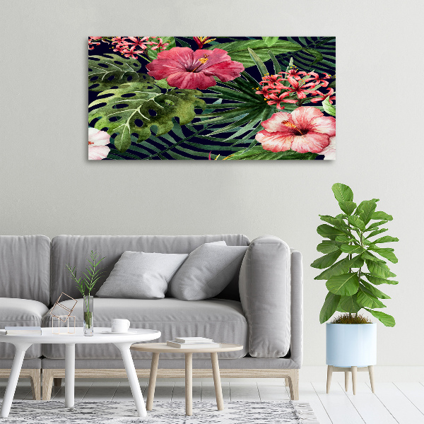 Canvas wall art Tropical flowers