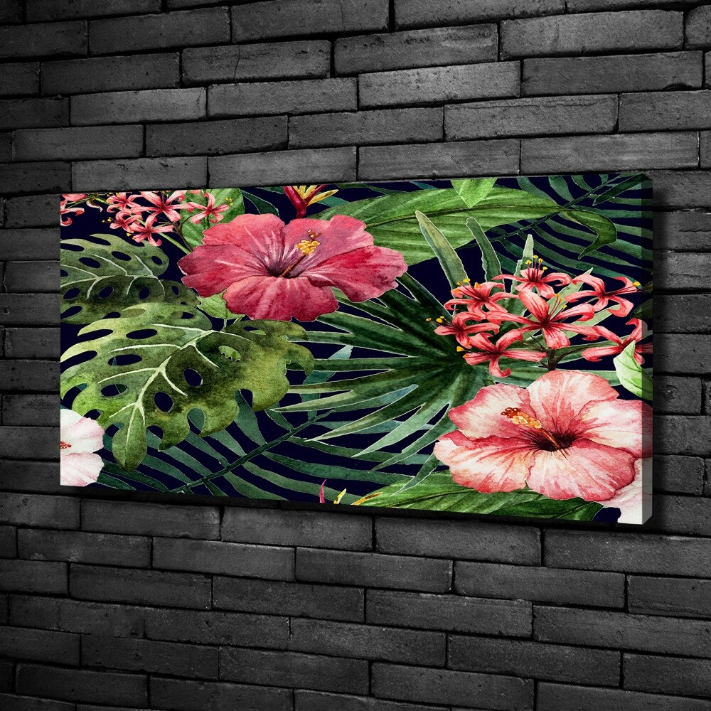 Canvas wall art Tropical flowers