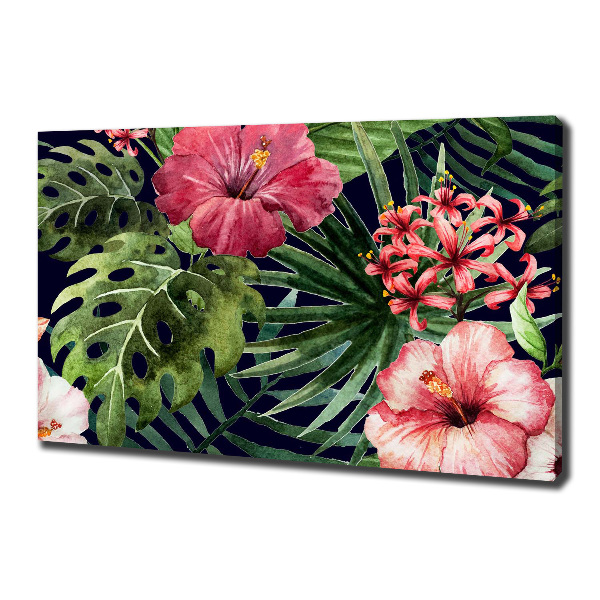 Canvas wall art Tropical flowers