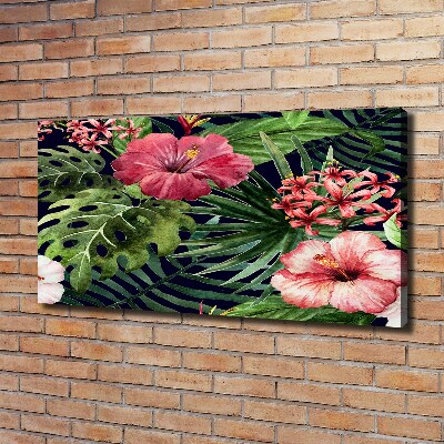 Canvas wall art Tropical flowers