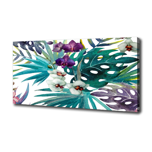 Canvas wall art Tropical flowers