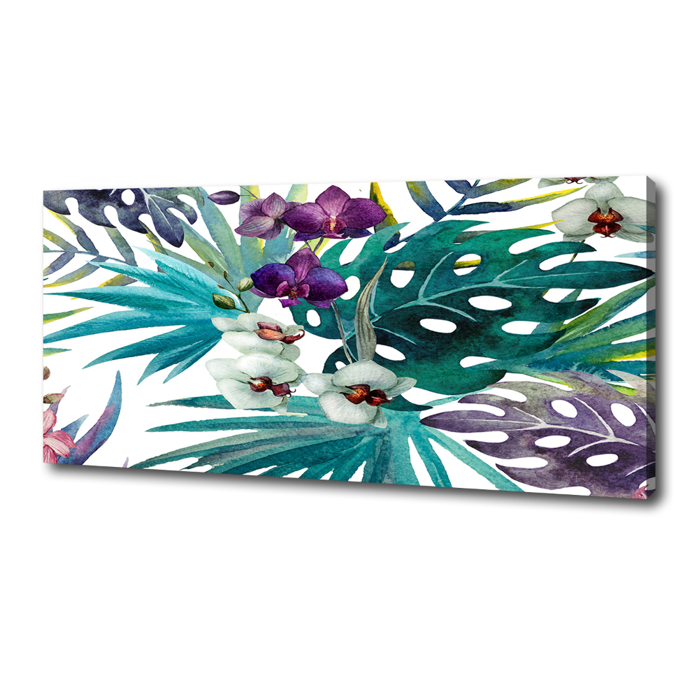 Canvas wall art Tropical flowers