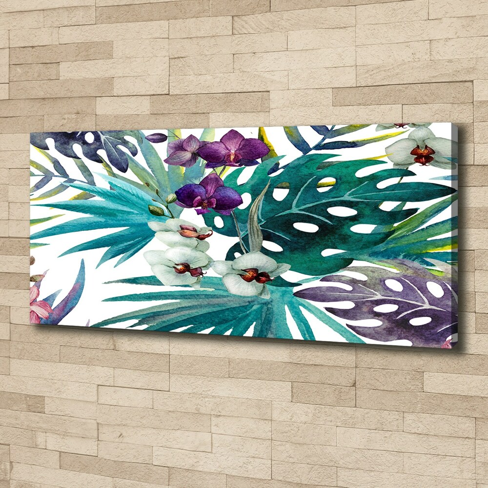 Canvas wall art Tropical flowers