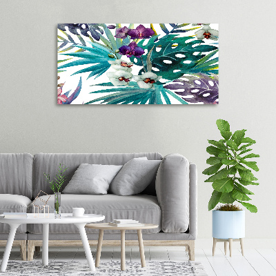 Canvas wall art Tropical flowers