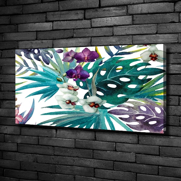 Canvas wall art Tropical flowers