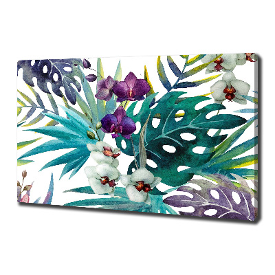 Canvas wall art Tropical flowers