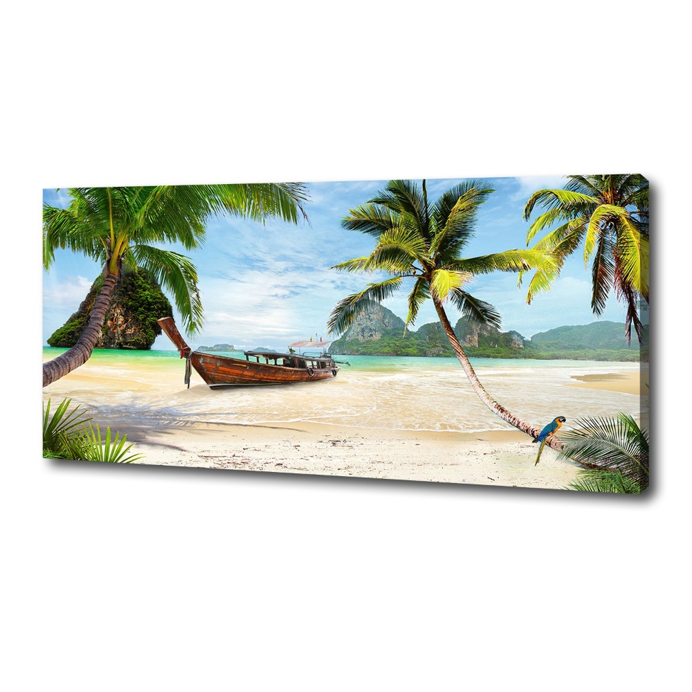 Canvas wall art Palms on the beach