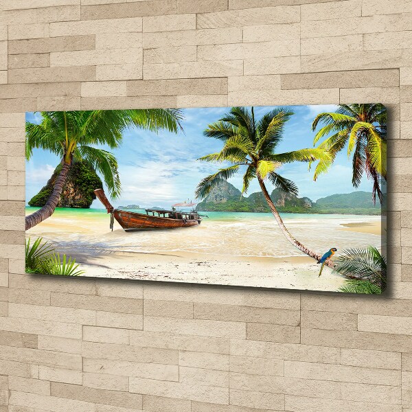 Canvas wall art Palms on the beach