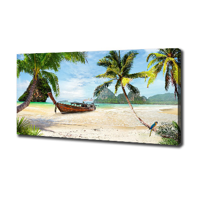 Canvas wall art Palms on the beach