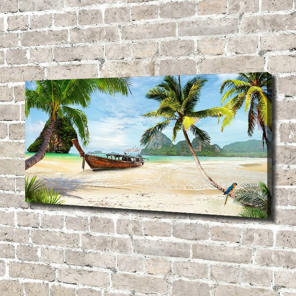 Canvas wall art Palms on the beach