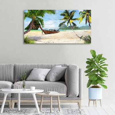 Canvas wall art Palms on the beach