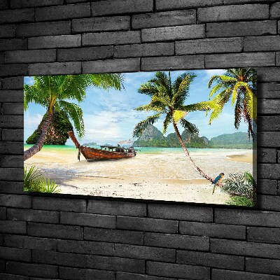 Canvas wall art Palms on the beach